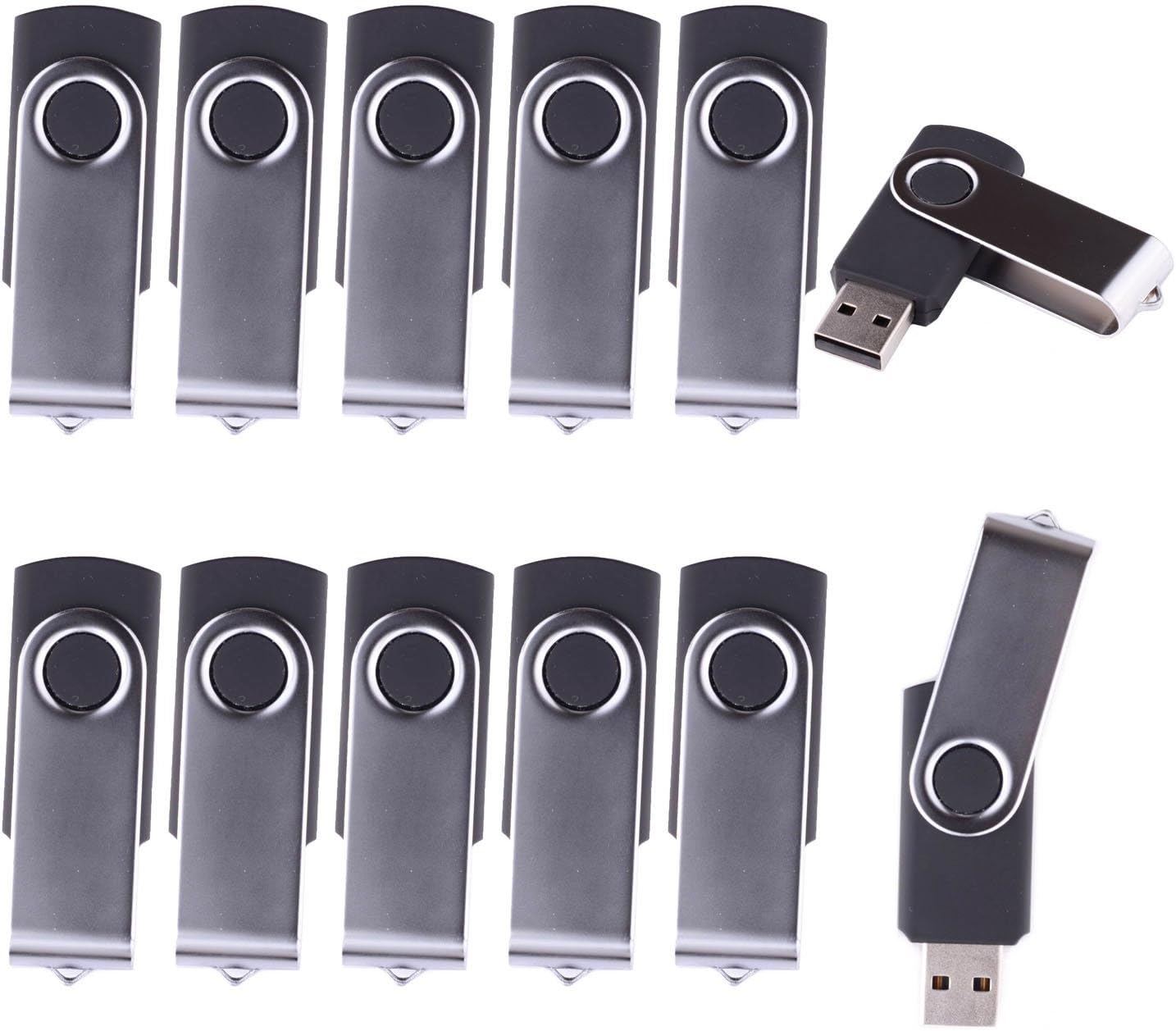Data Storage Black Bulk 10 Pack LHN® 1GB Swivel USB Flash Drive USB 2.0
