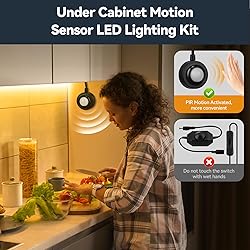 HOUHUI Dual Motion Sensor Light Indoor Under Bed