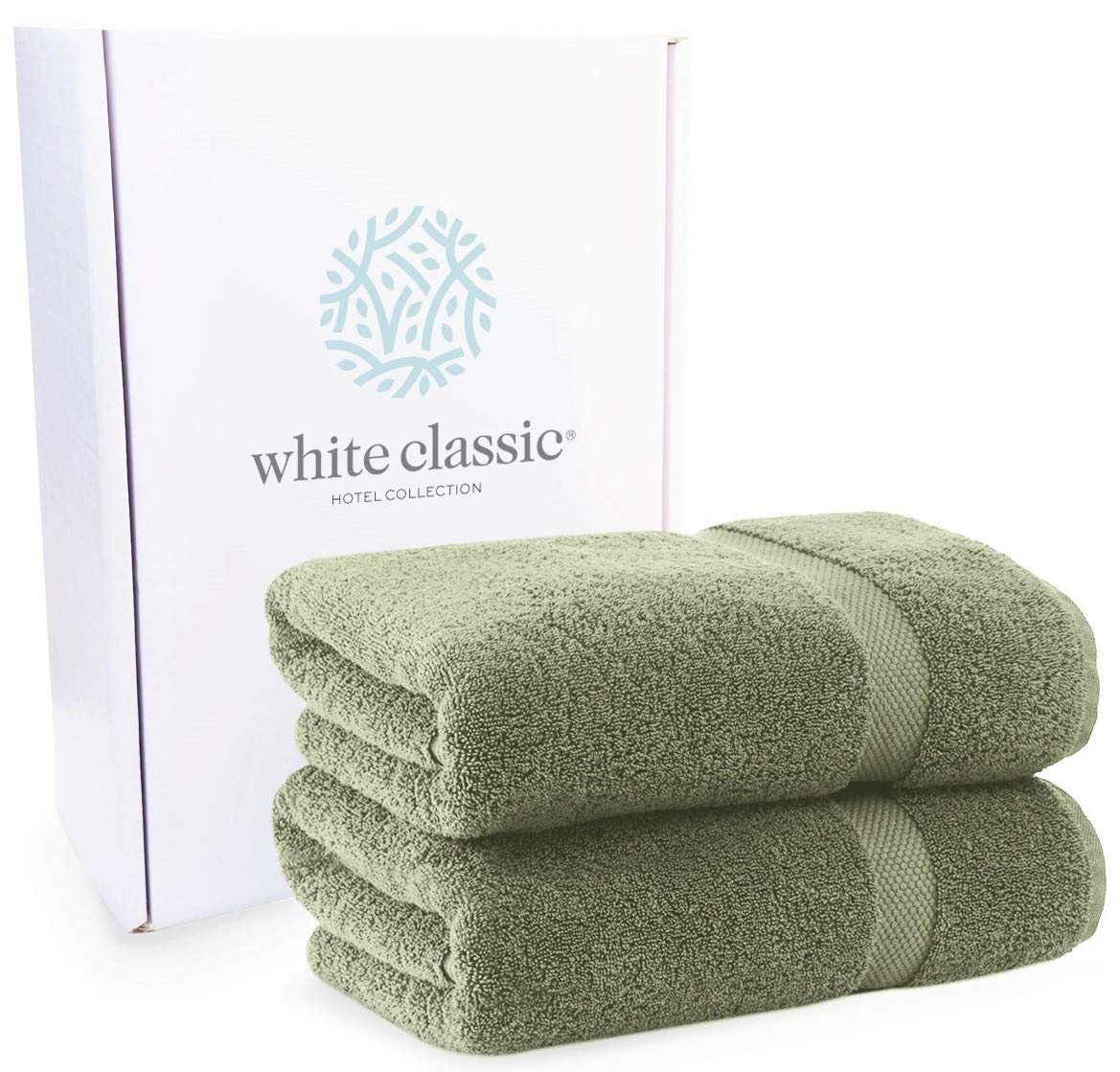 White Classic Luxury Bath Towels 680 GSM, Cotton Hotel Towel 27x54 4