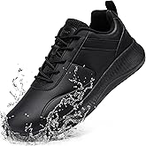Taquco Non Slip Work Shoes for Women Food Service Lightweight Waterproof Kitchen Chef Shoe Restaurant Walking Sneakers Nursing Slip Resistant Footwear, Black