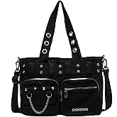 KANGDAWEI Steampunk Goth Messenger Bag, Fashion Punk Gothic Shoulder Bag
