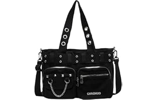 KANGDAWEI Steampunk Goth Messenger Bag, Fashion Punk Gothic Shoulder Bag