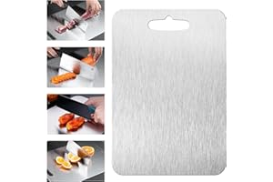 SHIRIA Titanium Cutting Board, 100% Pure Titanium Cutting Boards For Kitche, Double-Sided Titanium Cutting Board for Cutting Vegetables And Meat (12 * 8in)