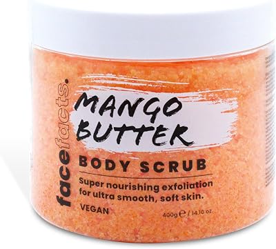 Face Facts Mango Butter Body Scrub Exfoliates Smooths 400 g