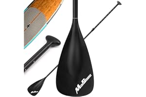MoiShow SUP Paddle - Adjustable 3 Pieces Stand Up Paddle Board Paddle with Unique Lock Design Floating Alloy Shaft Paddleboard Paddle