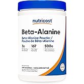 Nutricost Beta Alanine Powder (500 Grams) Unflavored - Pre-Workout Supplement, Non-GMO, Gluten-Free