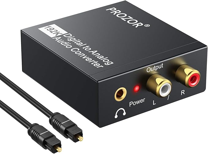 Amazon PROZOR 192KHz 光デジタル アナログ変換 コンバーター DAC 3.5mmミニジャック付き PS4 XBox