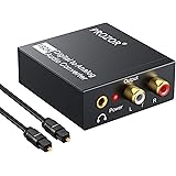 PROZOR 192KHz Digital to Analog Audio Converter DAC Digital SPDIF Optical to Analog L/R RCA Converter Toslink Optical to 3.5m