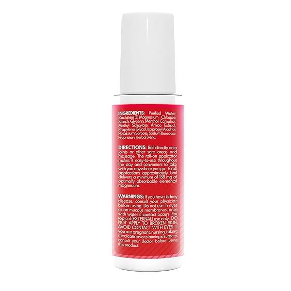 VAL LOMBARDI JOINT & MUSCLE THERAPY MAGNESIUM ROLL-ON | ZECHSTEIN MAGNESIUM LOTION WITH ARNICA & HERBAL BLEND | 3OZ
