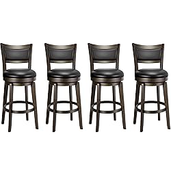 PrimeZone Swivel Bar Stools Set of 4, 26 Inch