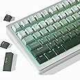 Womier Shine Through PBT Keycaps 60 75 100 Percent Cherry Profile, Custom Keycap Doubleshot Key caps Set, Universal Compatiability for Cherry Gateron MX Switches Keyboard, Gradient Green