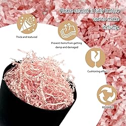 1/2LB Light Pink Crinkle Cut Paper Shred Filler