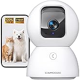 CINMOORE 5G Security Camera Indoor, 3K Pet/Dog Camera with Speaker/Phone App, PTZ WiFi Baby Monitor Cameras for Home Security