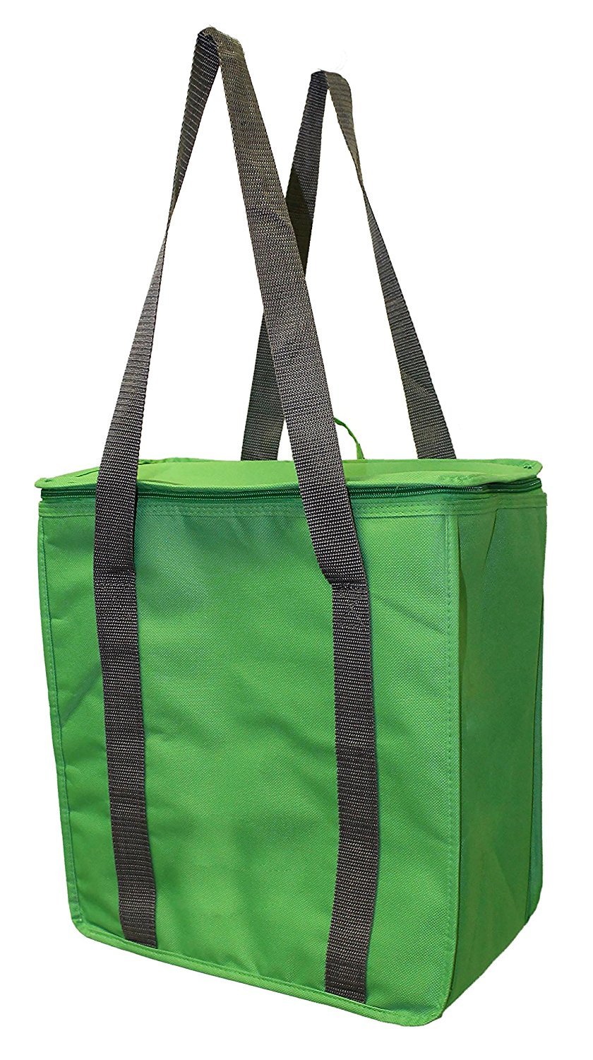 Earthwise Large INSULATED Grocery Bag Shopping Tote Cooler with ZIPPER