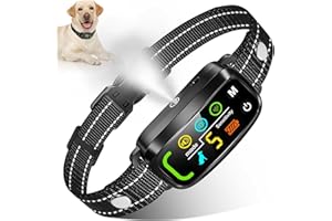 PQJDFX Citronella Bark Collar for Dogs [No Spray Refill] Spray Dog Training Collar, Anti Barking Training Collar with 5 Adjustable Sensitivity Beep Vibration Spray Bark Collar for L/M/S Citronella Dog Collar