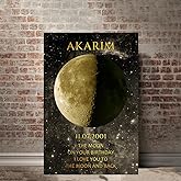 Personalized Birthday Moon Phase Canvas - Custom Photo Frame, Gifts, Art - Customize According To Birthday