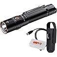 Fenix LD30R EDC Flashlight, 1700 Lumen USB-C Rechargeable for Everyday Carry Compact Tactical Duty Light with Durable Pocket Clip, Holster and Lumentac Battery Organizer