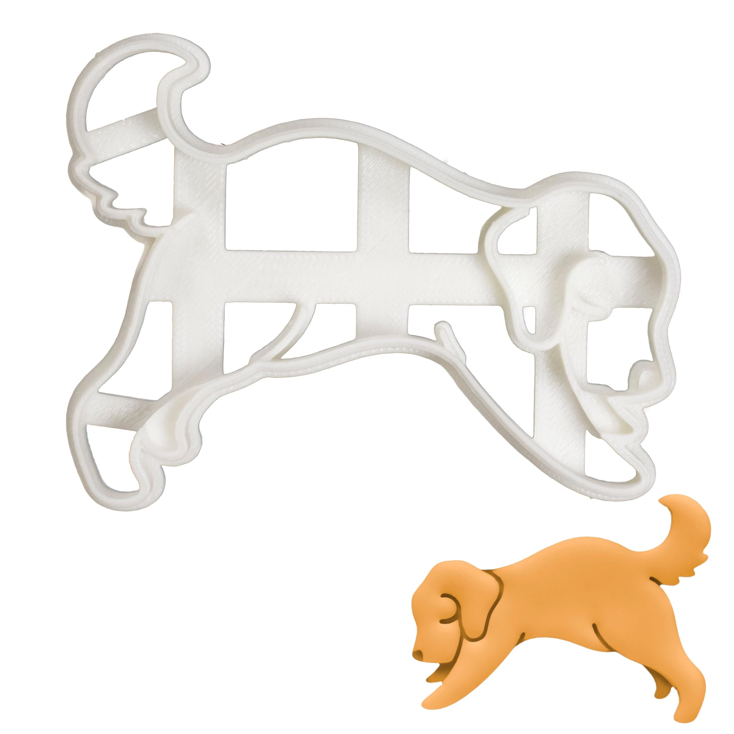 BAKERLOGY Yoga Dog Downward Facing Cookie Cutter - Detailed Biscuit Cutter Design for Baking and Crafts, Ideal on Fondant, Dough, Clay