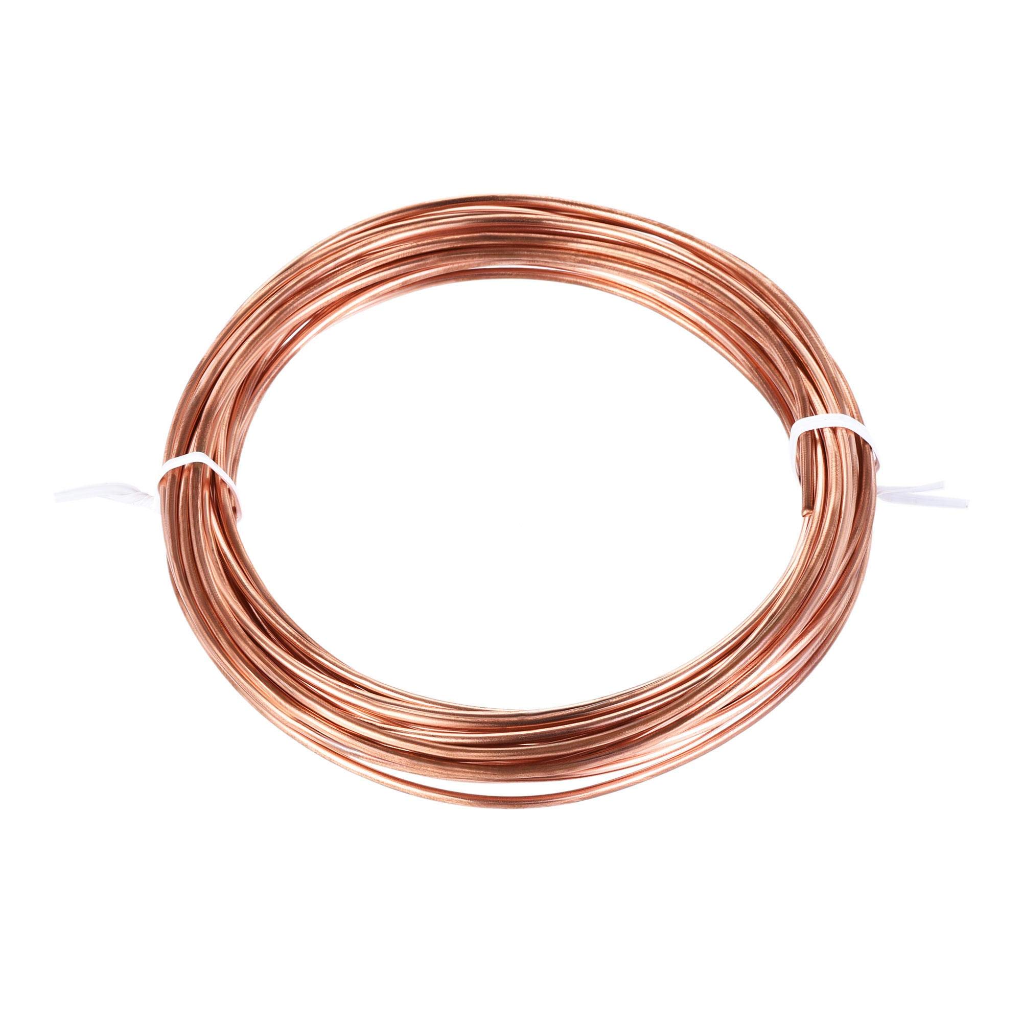 sourcing map Refrigeration Tubing 2.2mm OD x 1.2mm ID x 24.5Ft Length Copper Tubing Coil