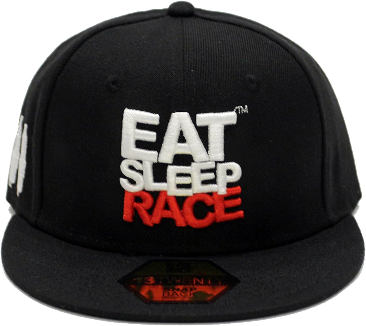 EAT SLEEP RACE Adult Team Snapback Black
