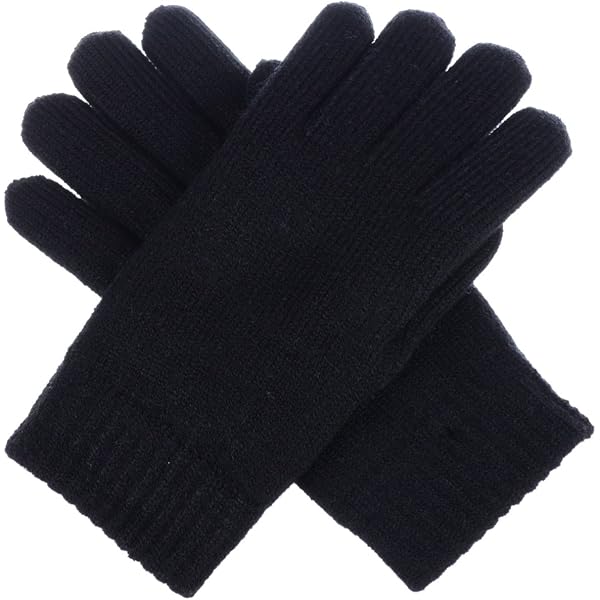 Womens Winter Cable Plush Warm Fleece Lined Knit Gloves & Headband 2 Pieces Set Accessory Necessary Winter Solid Warm Fleece Lined Knit  main image 3