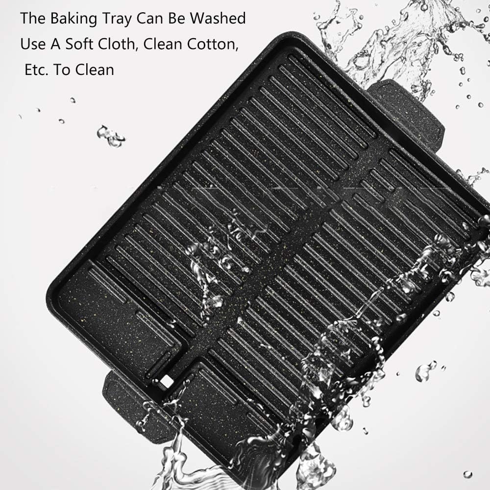 review DUX-ZW Barbecue Electric Oven,High Temperature Resistance,Design of Grilling Plate Feet,The Food is Evenly Heated and Not Easy to Burn,Suitable for Home Kitchen and Outdoor Barbecue,Automatic Adjustm