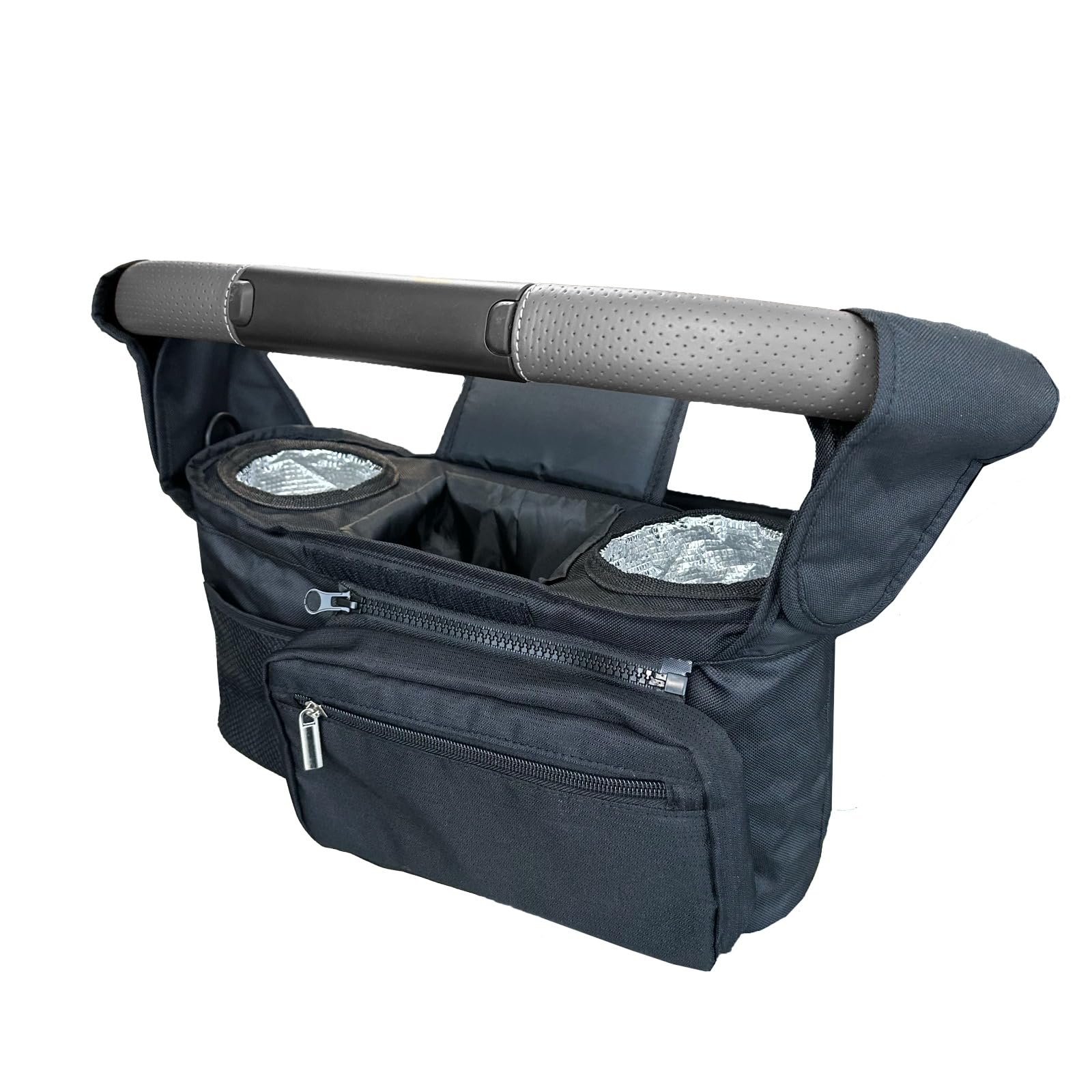 Remarkable Home Universal Stroller Organizer with XL Thermal Insulated Cup Holders, Stroller Bag, Stroller Caddy, Stroller Accessories - Fits Uppababy, Nuna, Doona, Bugaboo, Babyzen, Pet Strollers