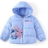 Disney Stitch Frozen Elsa Minnie Mouse Toddler Girl/Boy Puffer Jacket Kids Heavyweight Hooded Warm Winter Down Coat 2-13Years