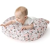 The Peanutshell Nursing Pillow & Cover - Soft Newborn Nursing Baby Girl Pillow Covers, Supportive & Comfortable Breastfeeding, Tummy Time Baby Essentials - Magnolia