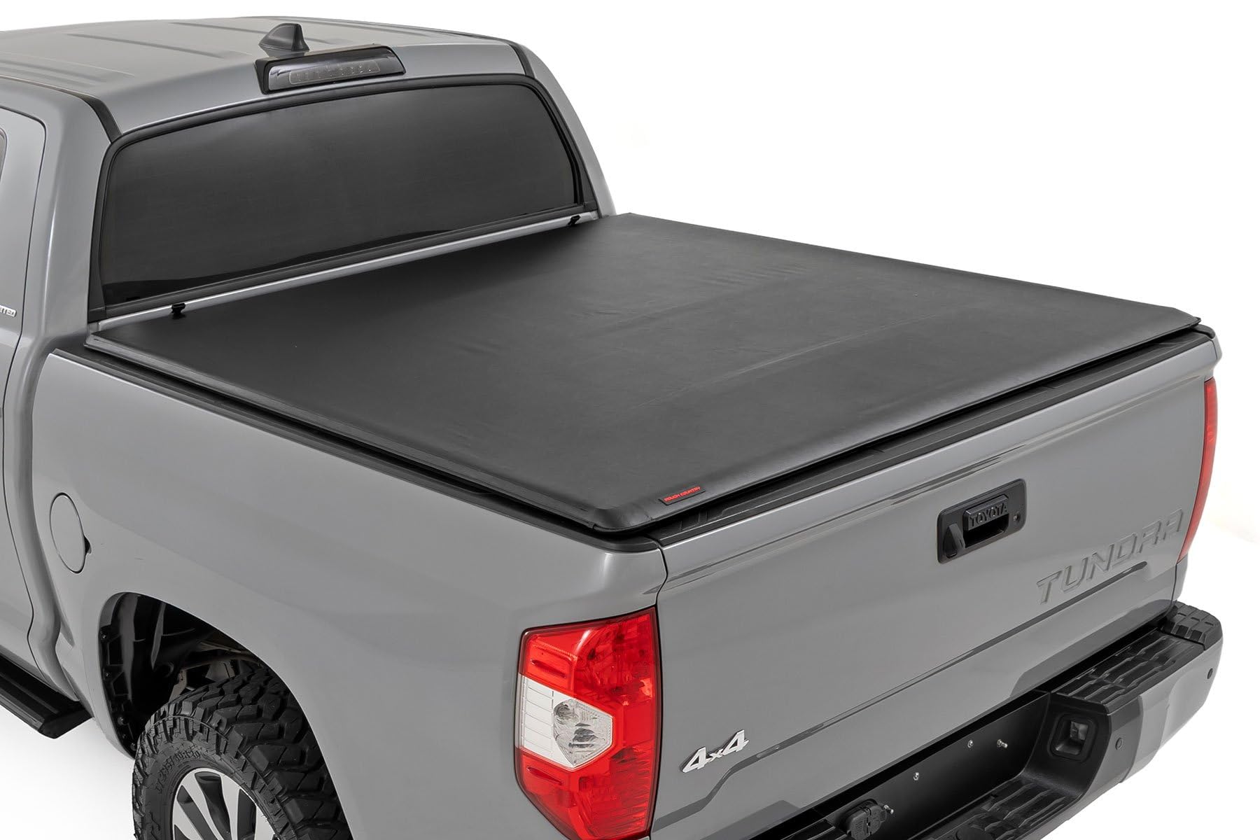 Photo 1 of Rough Country Soft Roll-Up Truck Bed Cover for Toyota Tundra (2007-2021) - Fits 5'7 Bed, Weather-Resistant Tonneau Bed Cover