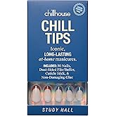 Chillhouse - Chill Tips, Press on Nails Kit - Study Hall (Oval) - 24 Nail Shapes & Sizes - Up to 2 Weeks of Wear - Customizable Fit - Reusable - Latina Founded & Women Owned - Beauty & Self Care