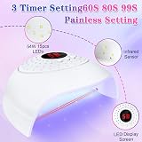 Awardroom 54W LED UV Nail Lamp Dryer Gel Polish Curing USB 3 Timer Auto Sensor view 3