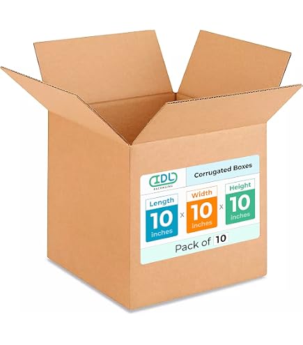 The Packaging Wholesalers 12 x 10 x 6 Inches Shipping Boxes, 25