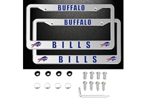 NATUZORA 2Pcs Aluminum Full Color Car License Plate Frames for Bills-Universal Fit for Cars, Trucks, SUVs - Rustproof & Easy Install, Durable Metal Design (ZDF-08)