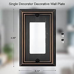 OKAWYC Single Decorator Light Switch Cover Adler