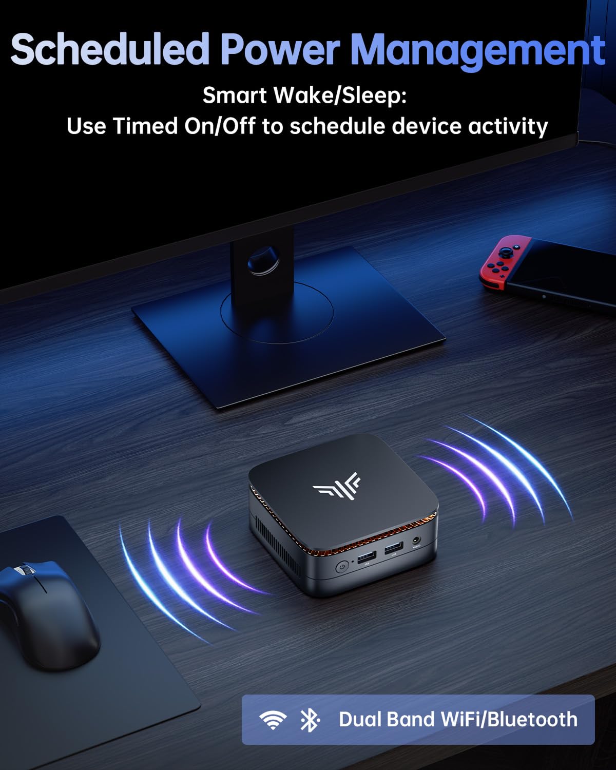 KAMRUI Mini PC, Essenx E1 Desktop Computer N95(up to 3.4GHz) Mini Computers 16GB RAM 512GB SSD Micro PC, Mini Tower Desktop PC Support 4K HDMI, Dual WiFi, BT4.2 for Business Home Office