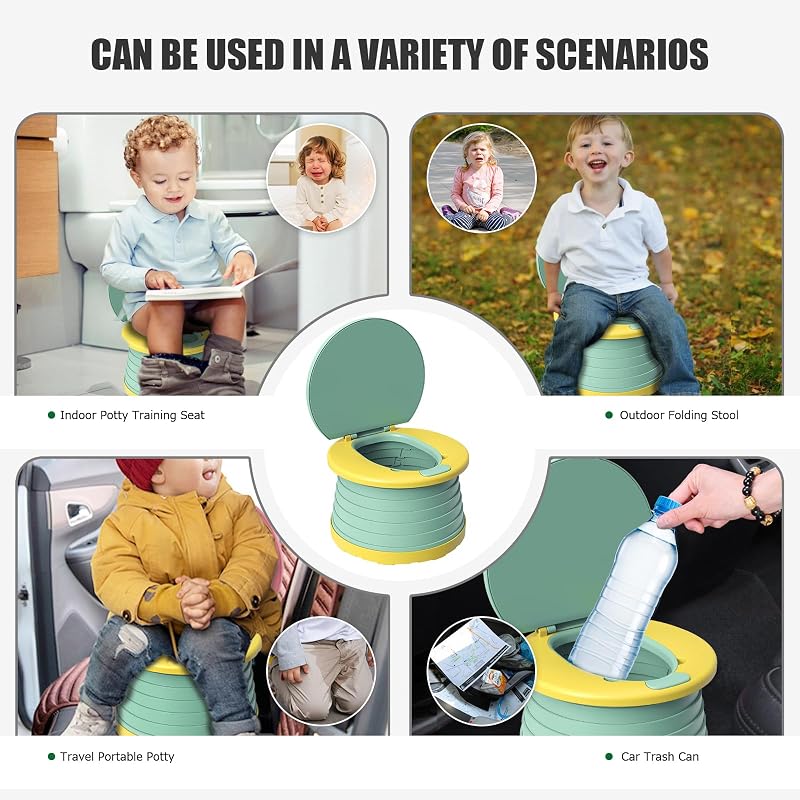 Töpfchen Für Kinder Baby Reisetöpfchen Faltbar Für-60 Potty Liners — Foto 7 von 7