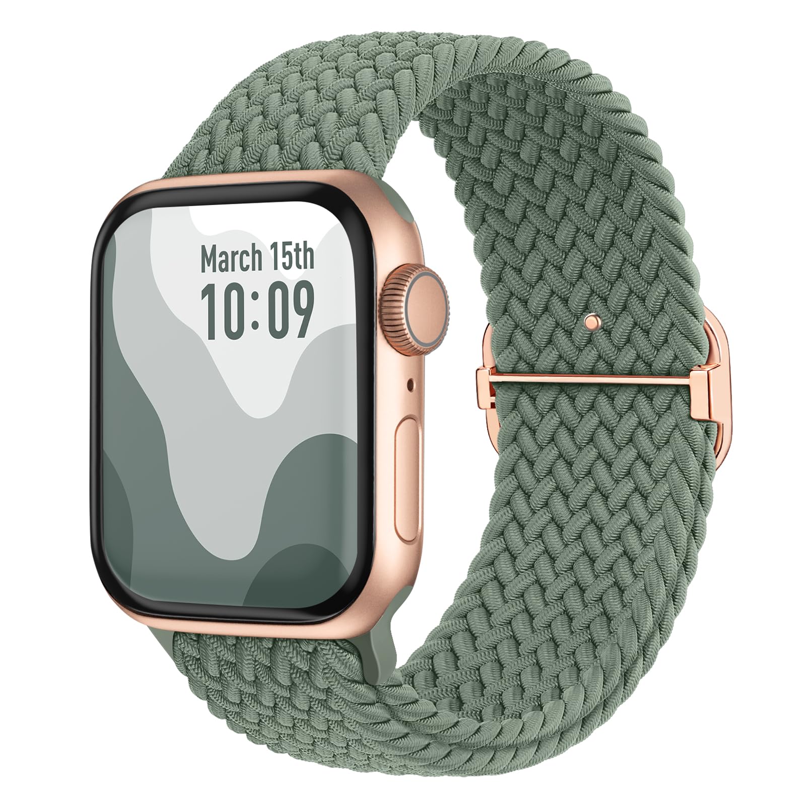 Suitisbest Braided Band Compatible with Apple Watch Straps 40mm 41mm 38mm 42mm 44mm 45mm 46mm 49mm Women, Anti-Slip Stretchy Elastic Strap for iWatch Band SE Ultra2/Ultra 10 9 8 7 6 5 4 3 2