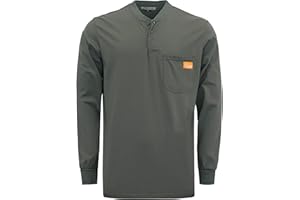 Titicaca FR Shirts for Men 5.5OZ Light Weight for Summer Flame Resistant Henley Shirts