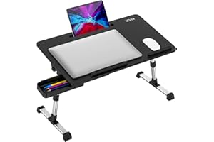 Besign LT06 Pro Adjustable Laptop Table [Large Size], Portable Standing Bed Desk, Foldable Sofa Breakfast Tray, Notebook Comp
