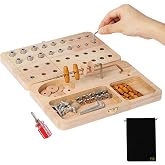Utag Upgraded 36-Hole Wooden Pegboard for Finger Dexterity &amp; Motor Skills | Wooden Hand Therapy Peg Board, Multifunctional Test Kit, Improve Fine Motor Skills &amp; Hand-Eye Coordination