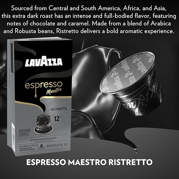 LAVAZZA ESPRESSO VARIETY PACK OF ALUMINUM CAPSULES COMPATIBLE WITH NESPRESSO* ORIGINAL MACHINES, CONTAINS LIGHT, MEDIUM, AND DARK ESPRESSO ROAST (60 CAPSULES)