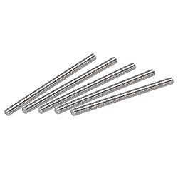 uxcell 5Pcs M4 x 70mm Fully Threaded Rod 304