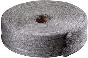 AConnet Stahlwolle der Güteklasse 0000, 2,3 kg Rolle, Stahlwolle für Reinigung, Vorbereitung und Pflege von Holz- und Metalloberflächen oder Fotografie.