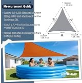 HEYOMART Sun Shade Sail 3x3x3 m Triangle Waterproof Outdoor Canopy Orange view 3