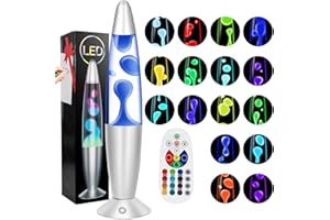 Besight Liquid Motion Lamp with Remote, 17 Color Changing Night Light, 13.5 Inch RGB LED Table Lamp for Kids & Adults, Home Decor, Christmas, Party