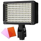 Powerextra 170 LED CRI95 14W Light Panel Dimmable Studio, Camcorder Video Light, Diffuser, 2 Color Filters(Orange and Blue) for Canon Nikon Pentax Samsung Fujifilm Olympus Panasonic DSLR Cameras