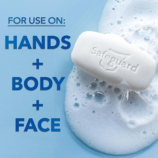 SAFEGUARD MICELLAR DEEP CLEANSING BATH BAR SOAP, WASHES AWAY 99 PERCENT OF BACTERIA, LEAVES SKIN SOFT, MADE WITH PLANT BASED CLEANSERS, FRESH CLEAN SCENT WITH ALOE, 3.2 OZ (2 COUNT)