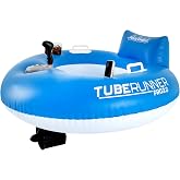 PoolCandy Tube Runner Pro 3.0 | Motorized Pool Float for Adults - Motorized Pool Tube with 66W Powerful Motor, Joystick Control, Phone Holder &amp; Cup Holder (Blue)