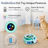 GoldenSun 3-in-1 Interactive Cat Toy Rechargeable Power Toy with 6 Attachments view 3